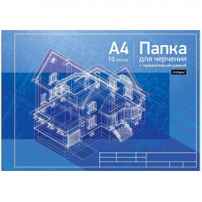 Папка для черчения ArtSpace, 10л., А4, с горизонтальной рамкой, 160г/м2