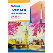 Папка для акварели 10л. А4, ArtSpace, 200г/м2