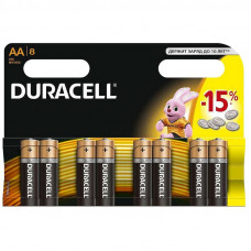 Батарейка Duracell Basic AA (LR06) алкалиновая, 8BL