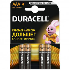 Батарейка Duracell Basic AAA (LR03) алкалиновая, 4BL