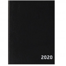 Ежедневник датированный 2020г., A6, 168л., бумвинил, OfficeSpace, черный