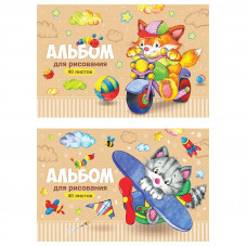 Альбом для рисования 40л., А4, на скрепке ArtSpace 