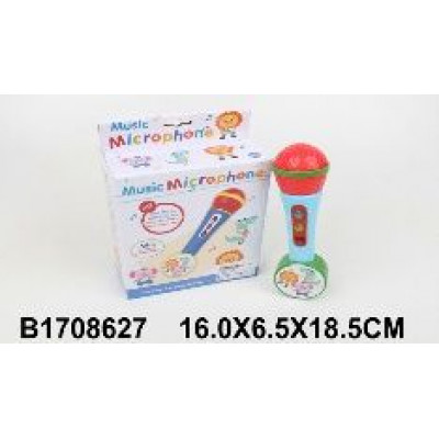 Микрофон на бат., музыка свет. эффекты, в/к 16*6,5*18,5 см