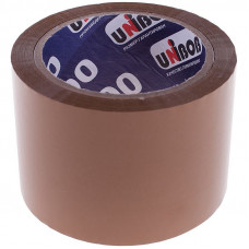 Клейкая лента упаковочная Unibob, 72мм*66м, 45мкм, темная