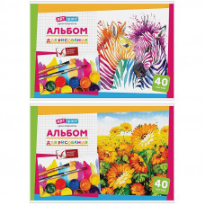 Альбом для рисования 40л., А4, на скрепке ArtSpace 