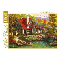Пазлы Artpuzzle. 1000 элементов. КРАСИВЫЙ ДОМ У ПРУДА 40х23х33,5