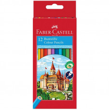 Карандаши цветные Faber-Castell, 12цв., заточен., картон, европодвес