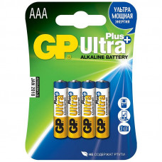 Батарейка GP Ultra Plus AAA (LR03) 24AUP алкалиновая BC4