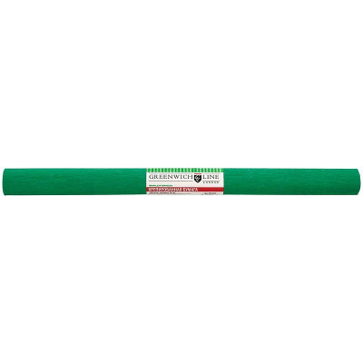 Бумага крепированная Greenwich Line, 50*250см, 32г/м2, темно-зеленая, в рулоне